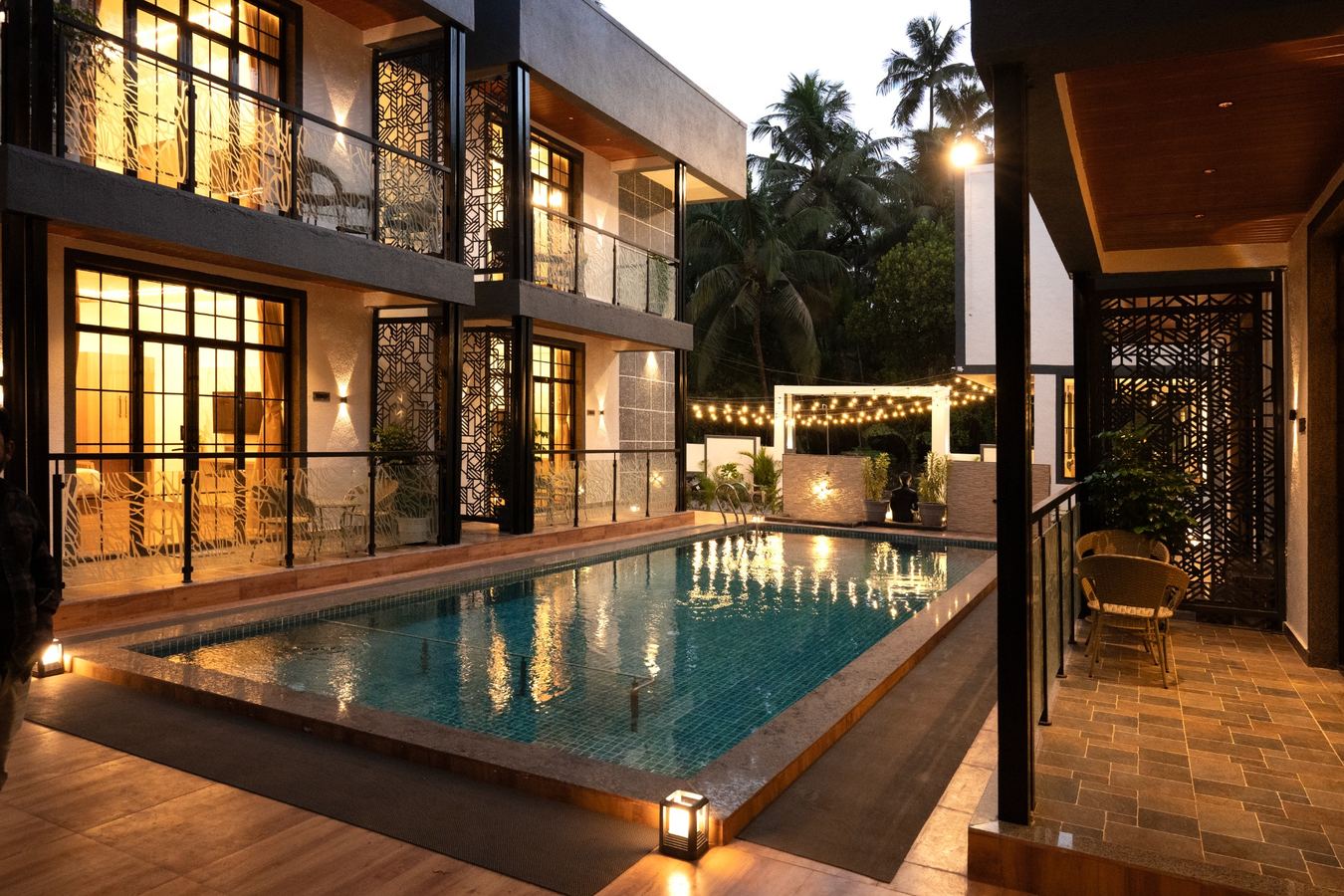 Evening pool
